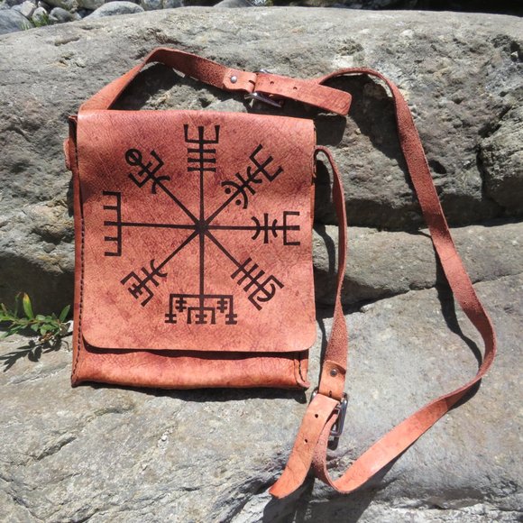 viking compass leather bag - Picture 1 of 4